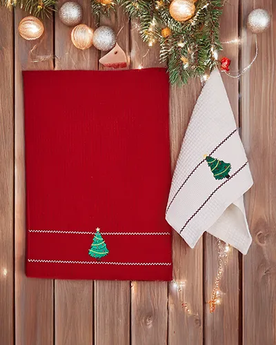 Royalfashion Atostogų rankšluosčių rinkinys Sveiki Nauji Metai