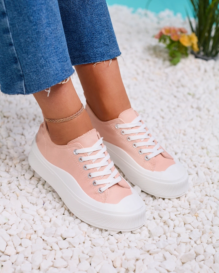 Спортивные кроссовки на платформе Royalfashion Pink Luceri