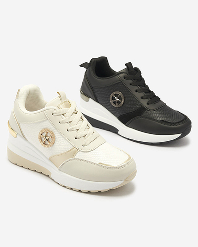 Smėlio spalvos moteriški sportiniai bateliai su paslėptu inkaru Amiley- Footwear