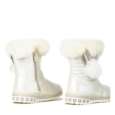 Bezowe śniegowce dziewczęce Snowdrop - Obuwie