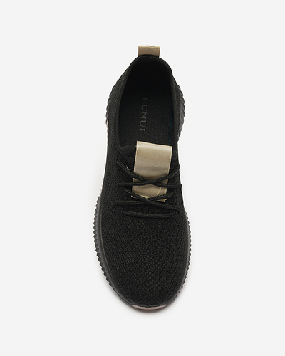 Juodi moteriški sportiniai bateliai su rudais įdėklais Keteti - Avalynė