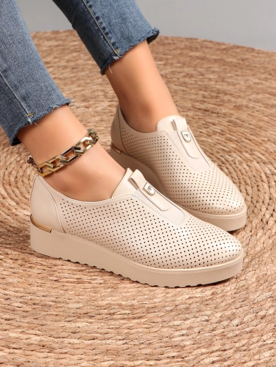 Royalfashion Женские слипоны перфорированные Goffies