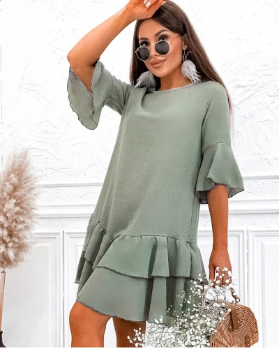 Royalfashion Lininė moteriška mini suknelė