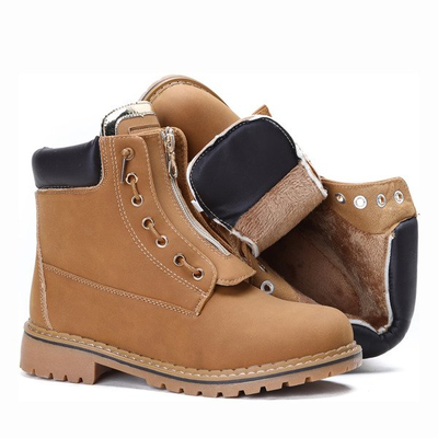 Ocieplane trapery w kolorze brązowym Martina - Obuwie