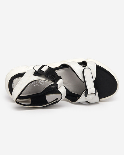 Vaikiški blizgūs basutės su baltomis „Leepe-Shoes“.