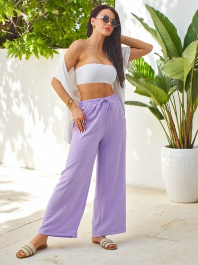 Royalfashion Широкие женские брюки с эластичным поясом