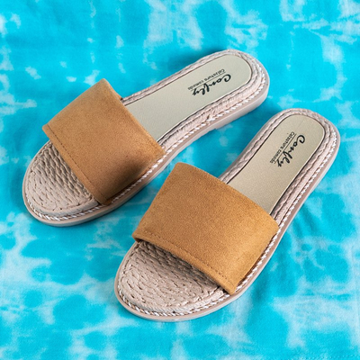 Ysia rudos moteriškos šlepetės - avalynė