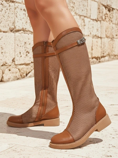 Royalfashion Aukštos perforuotos moteriškos aulinukai Ovittole