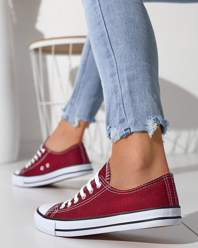 Бордовые женские кеды Noenoes - Обувь