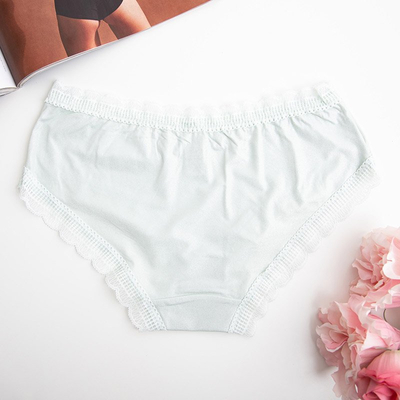Мятные трусики с мерцающим блеском - Нижнее белье