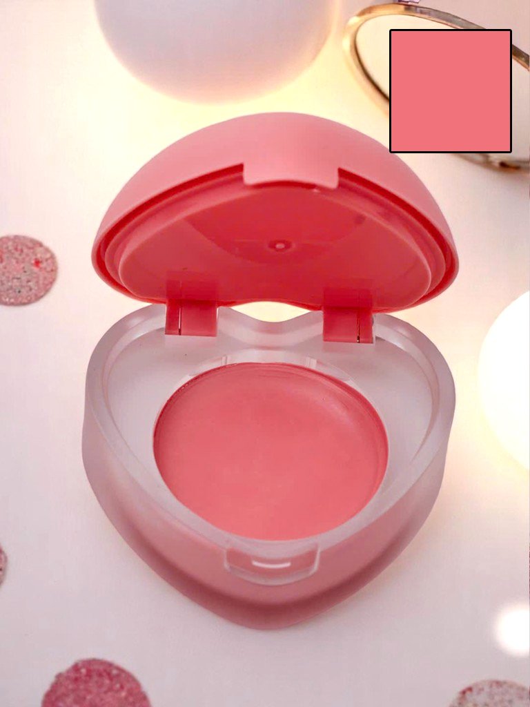 2-in-1 lūpų dažai ir skaistalai širdelės formos indelyje Persikinė Rožė