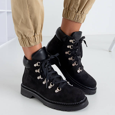 Черные женские походные ботинки с кристаллами Opcesia - Обувь