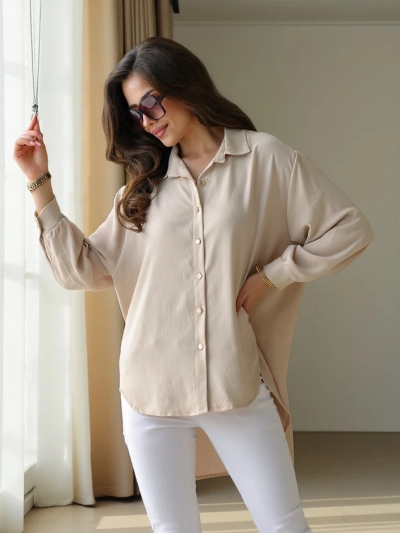 Royalfashion Длинная женская Oversized рубашка