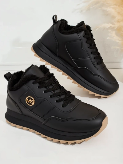 "Royalfashion" Pašiltintos moteriškos basutės su kailiu "Casot"