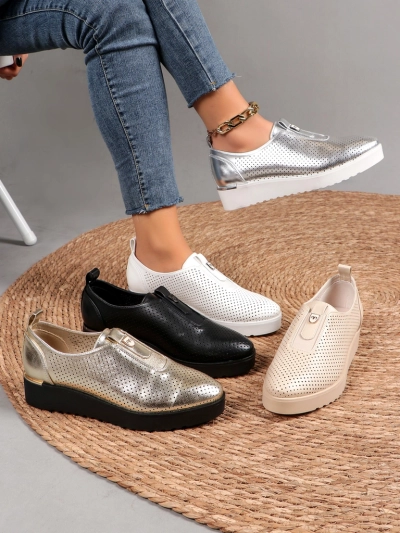 Royalfashion Slip-on moteriški perforuoti bateliai Goffies