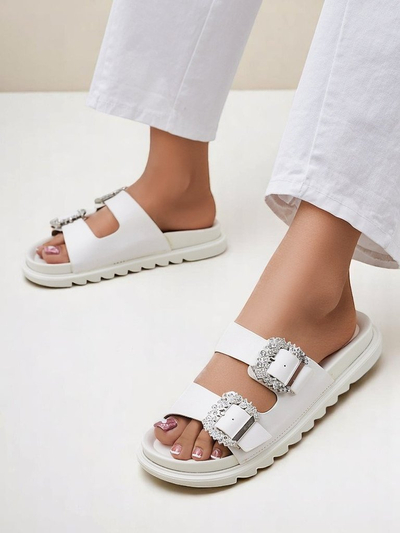 Шлепанцы Royalfashion женские с пряжками Mrs Aurora