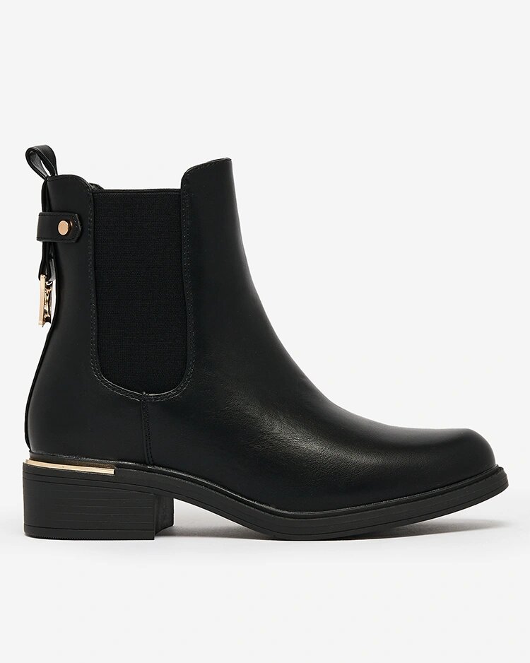 Royalfashion Черные женские сапоги a'la sztyblety из экокожи Frince