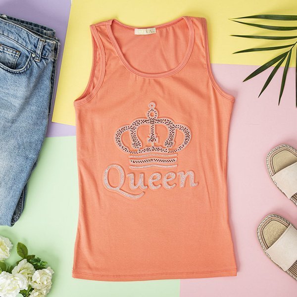 Rožinė moteriška viršutinė dalis su kubiniu cirkoniu - Drabužiai