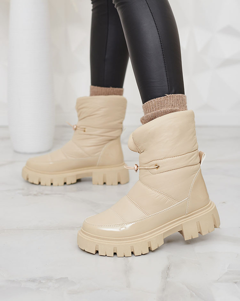 Royalfashion Женские сапоги-скольжения бежевого цвета Sadella