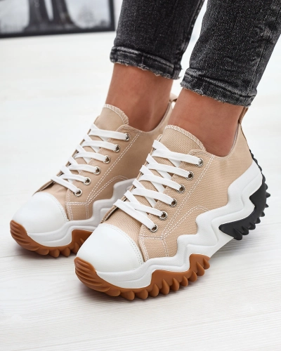 Спортивная обувь a'la кроссовки бежевого цвета Ascota- Footwear