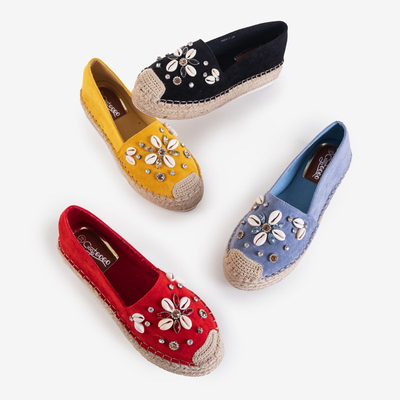 Желтые женские эспадрильи с отделкой Loranda