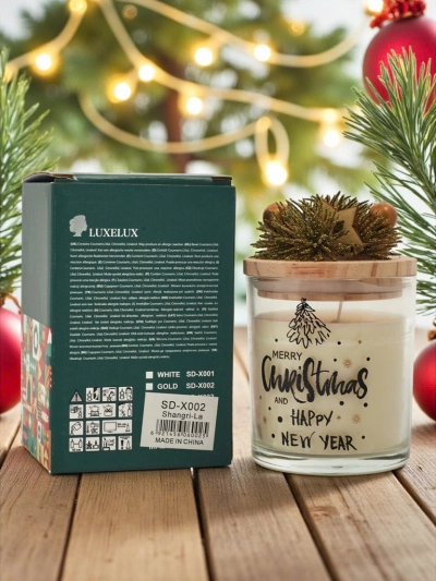 Праздничная ароматическая свеча Merry Christmas Happy New Year