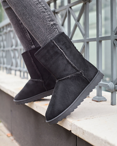 Royalfashion Черные сапоги a'la snow boots for women Leaner