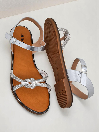 Royalfashion Женские сандалии с декоративными цирконами Bella Shine