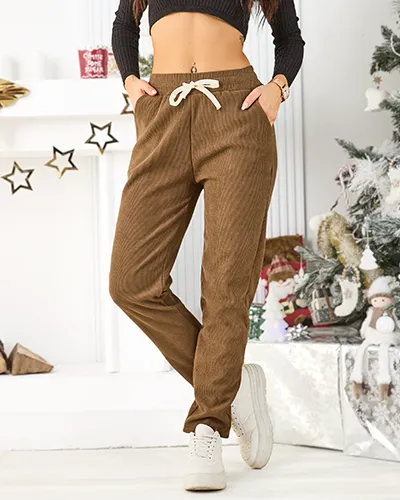 Royalfashion Теплые женские спортивные брюки плюс размер