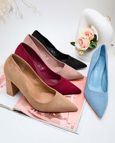 "Royalfashion" Moteriški džinsiniai bateliai ant kulno