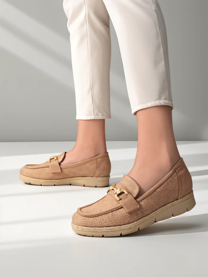 Royalfashion moterų plokšti batai su dekoracija ant piršto