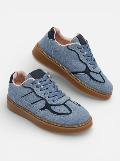 Sneakersy Damskie Luna Niebieskie Ekologiczne Casualowe