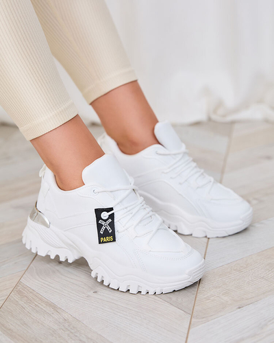 Royalfashion Белая женская спортивная обувь на сплошной подошве Lejlika