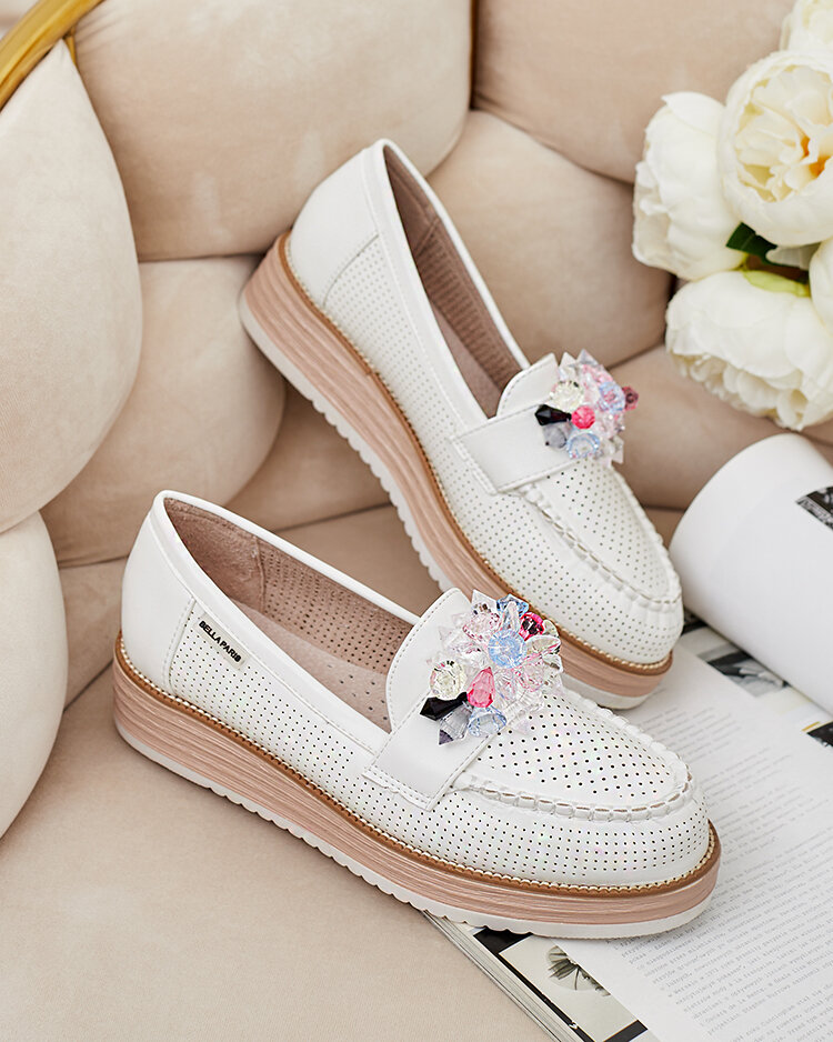 Royalfashion Mokasinai su spalvotais akmenimis Restea