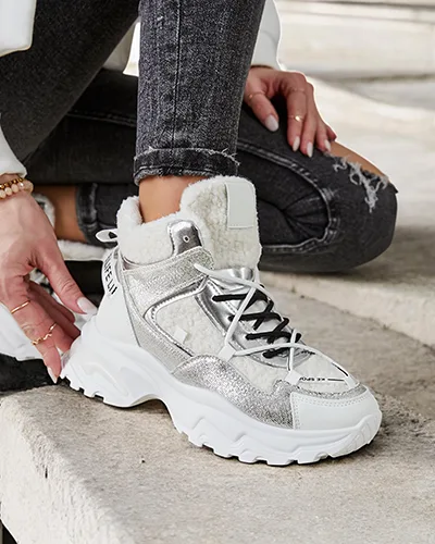 Karališkos mados moteriškos sportinės batai su šilta apdaila Pieco