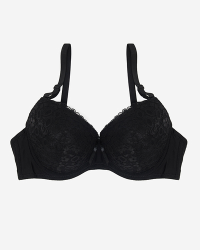 Moteriška juoda push-up liemenėlė - Apatiniai drabužiai