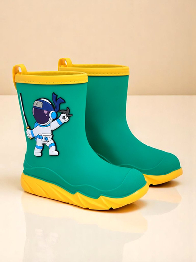 Royalfashion vaikiški guminiai lietaus batai su astronautu Cosmos Boy
