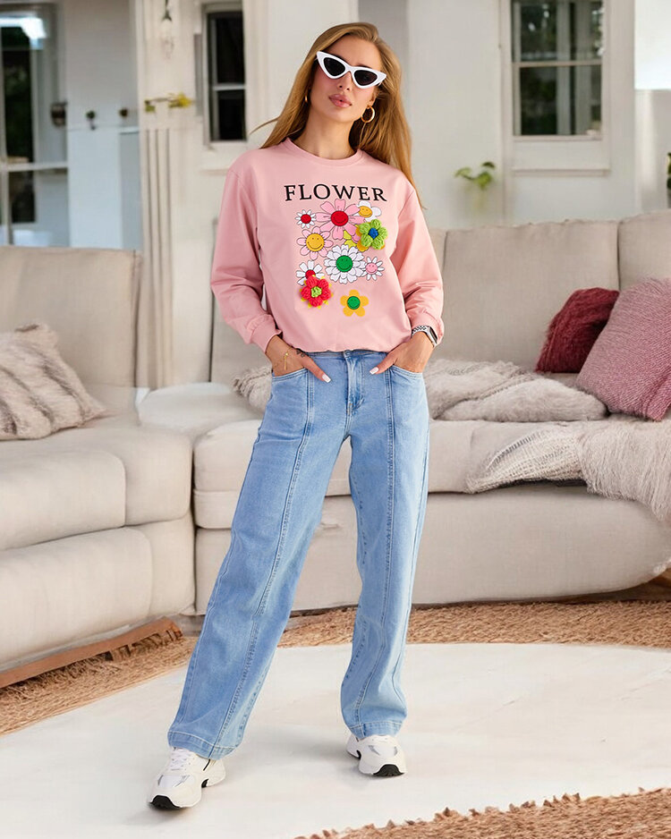 Royalfashion Женская хлопковая тонкая толстовка с принтом