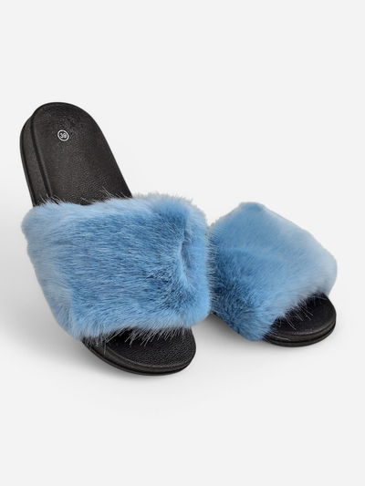 Бордовые женские тапочки с мехом Nonna - Обувь