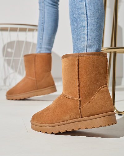 Moteriški apšiltinti ekovamšos sniego batai, kupranugario spalvos Xetik - Avalynė