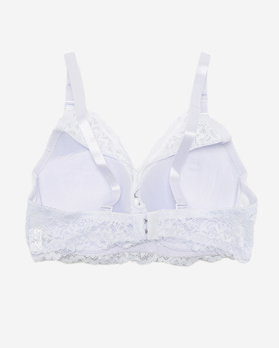 Balta moteriška liemenėlė su nėriniais - Apatiniai drabužiai