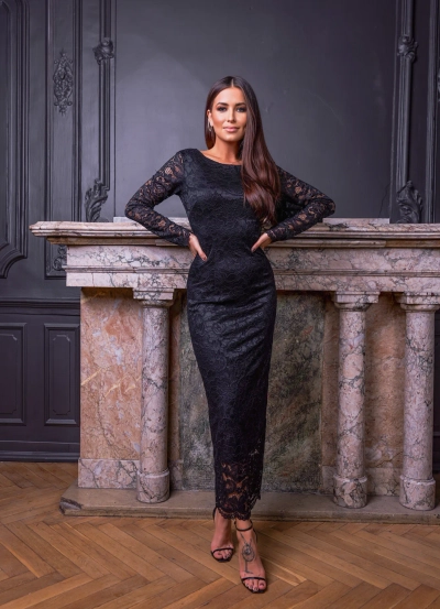Женское кружевное миди-платье RoyalFashion