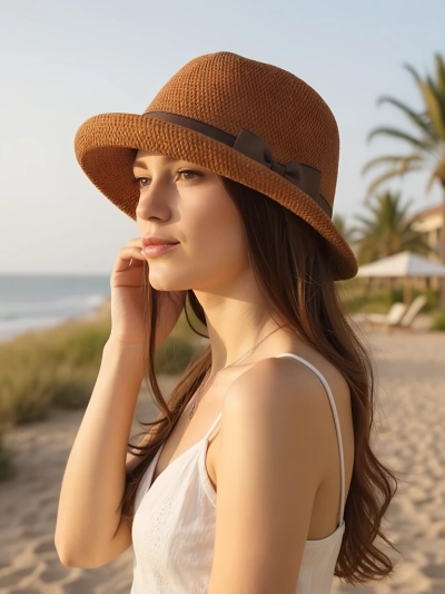 Royalfashion Moteriška skrybėlė su kaspinu Summer Grace