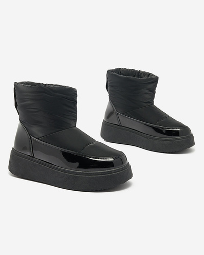 Royalfashion Black Maderta slip-on women's snow boots