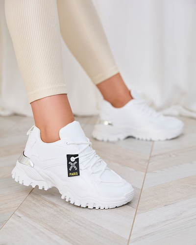 Royalfashion Белая женская спортивная обувь на сплошной подошве Lejlika