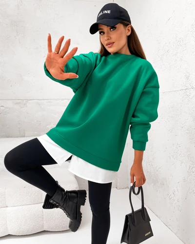 Женский свитшот из хлопка Royalfashion с отстегивающимся низом