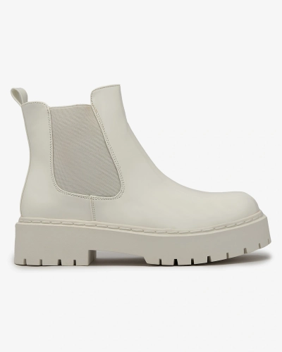 "Royalfashion" Balti lakuoti moteriški bateliai be kulno Blizgūs elegantiški bateliai