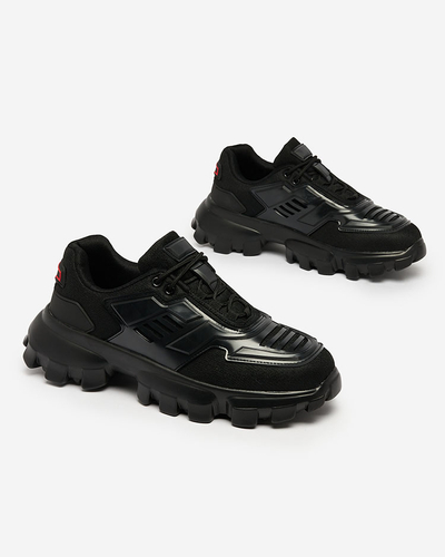 Royalfashion Juodi medžiaginiai sportiniai bateliai vyrams Lamkim