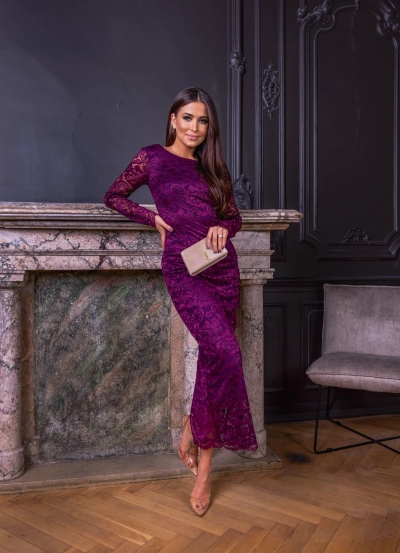 Женское миди платье из кружева Royalfashion