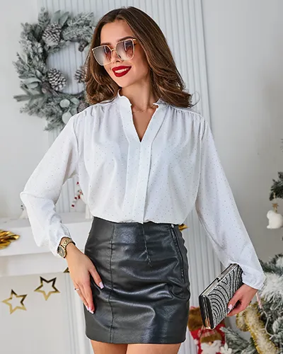 Royalfashion Женская рубашка с стразами